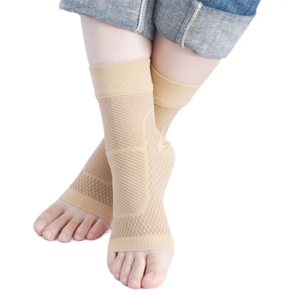 Ankle Brace Compression Sleeve – Nylon Spandex Foot Support Ankle Compression Sleeve PLUSH