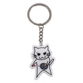 Cute Cat Badminton Acrylic Keychain – Double Sided Key Ring Acrylic Keychain PLUSH B