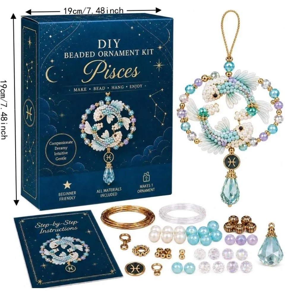 DIY Beaded Constellation Pendant Kit – Zodiac Bag Charm Craft DIY Jewelry Kit PLUSH