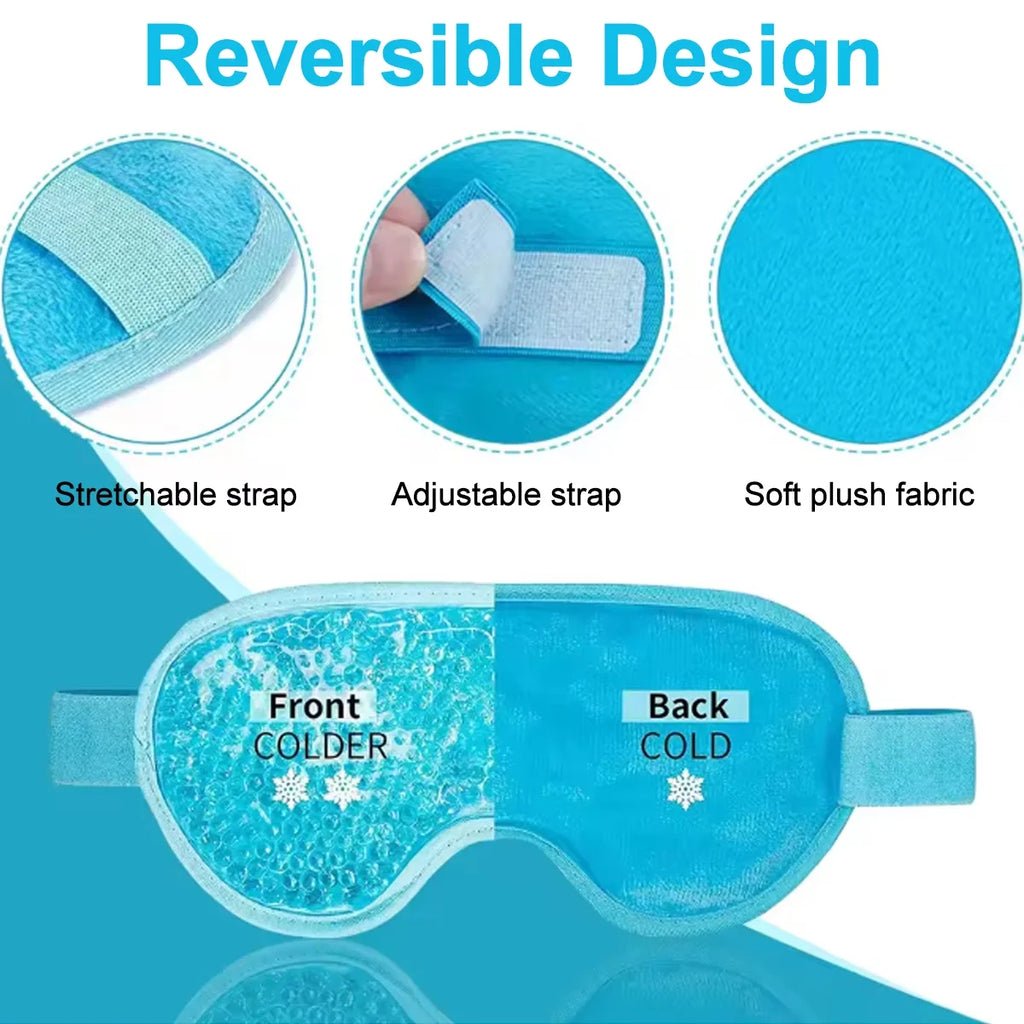 Gel Eye Mask for Sleep & Travel | Ultra-Comfortable Blackout Sleep Eye Mask PLUSH