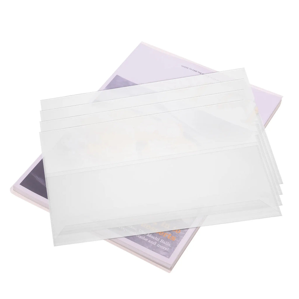 5-Pack Clear Waterproof PP Book Covers – Reusable Textbook Protectors Book Cover Protectors PLUSH