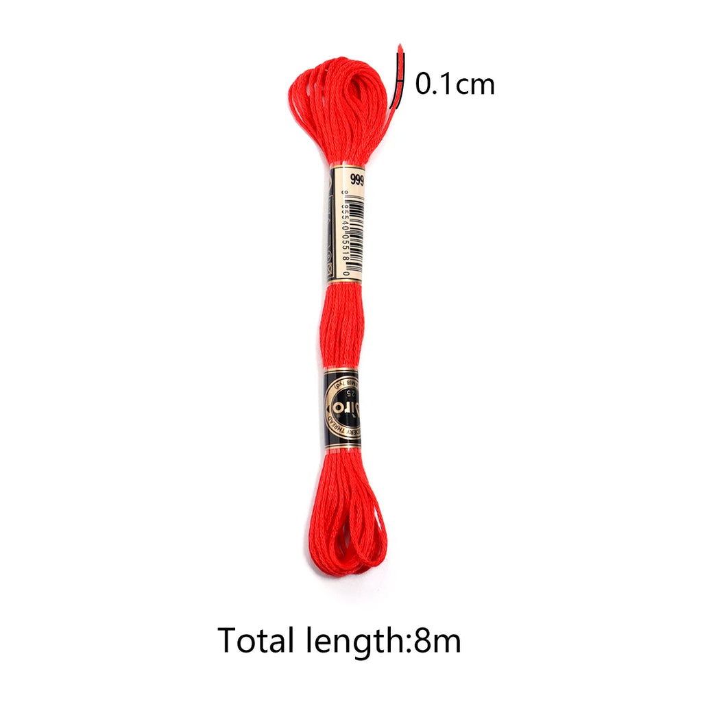 6 Skeins Polyester Embroidery Floss for Cross Stitch & DIY Embroidery Floss Set PLUSH