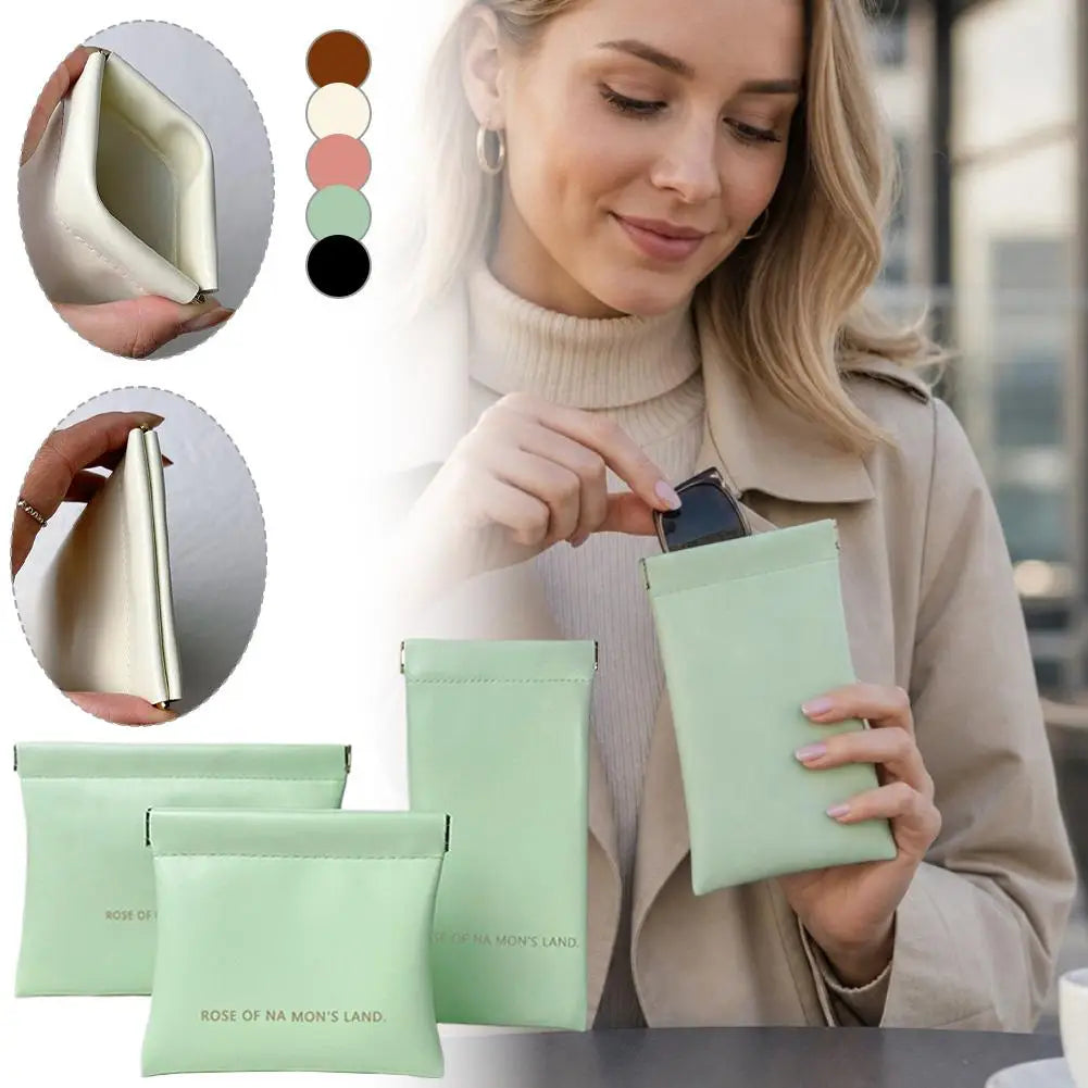 Women's PU Leather Travel Makeup Bag Set – 3-Piece Organizer Travel Makeup Bag PLUSH
