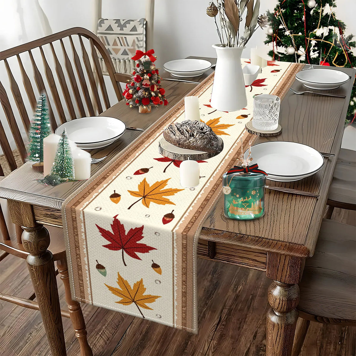 Autumn Maple Leaf Table Runner – Fall Banquet & Home Décor Table Runner PLUSH