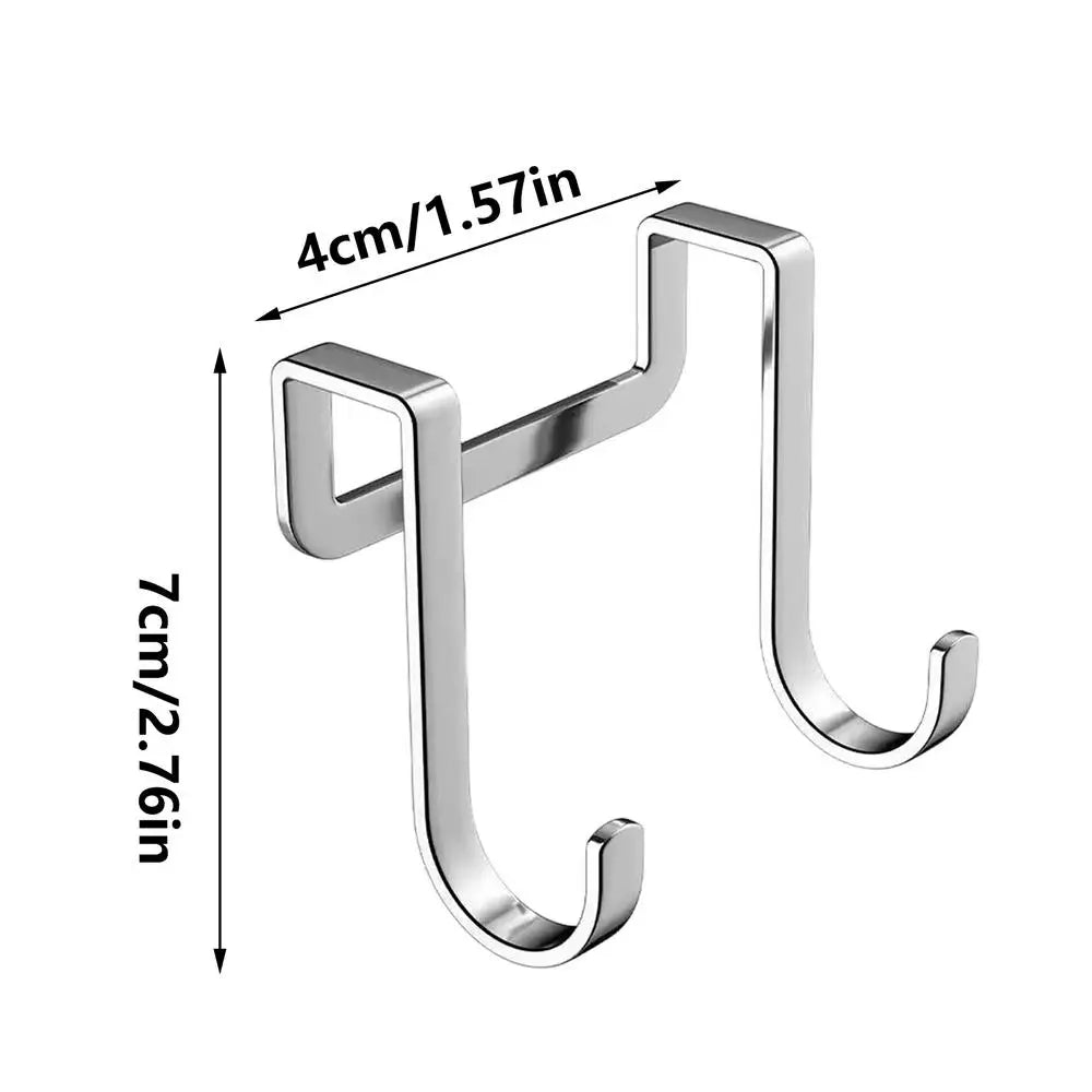 Over the Door Hooks 5-Pack – Heavy Duty Stainless Steel Door Storage Hooks PLUSH 5Pcs