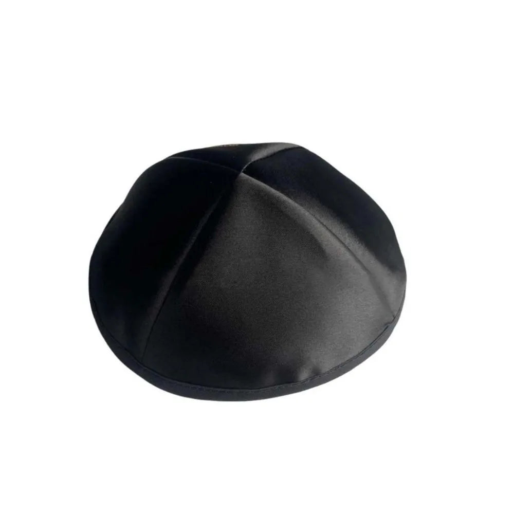 Satin Dome Cap – Retro Four-Panel Skullcap | Unisex Satin Dome Cap PLUSH Black
