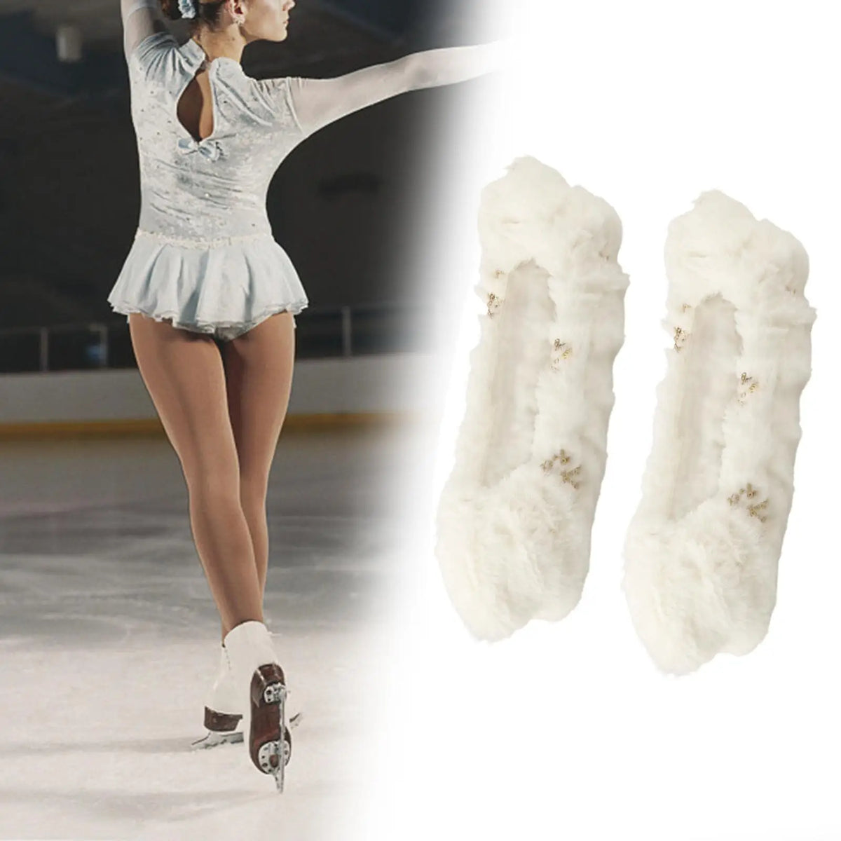 Flannel Ice Skate Blade Covers – Hockey & Figure Skate Guards Skate Blade Guards PLUSH