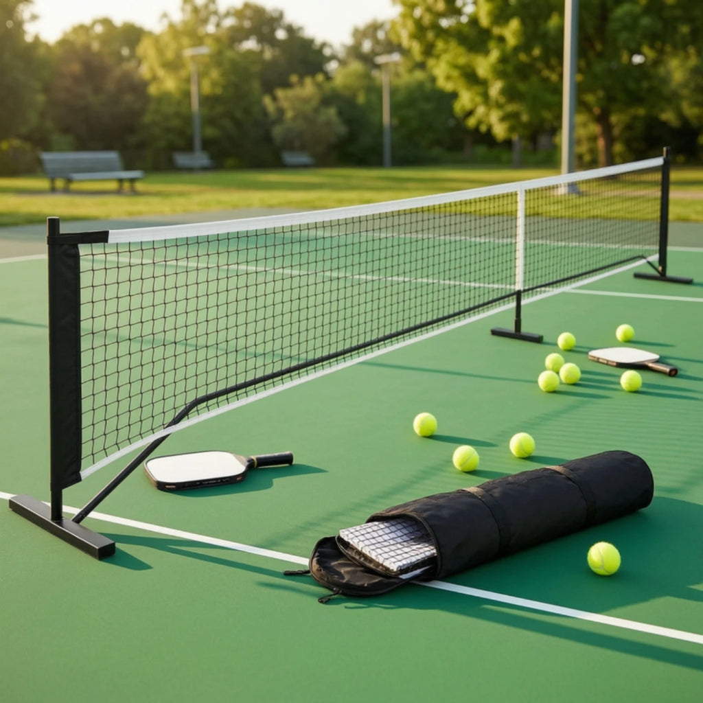 Portable Pickleball Net with Bag – Foldable 6.7m Court Net Pickleball Net PLUSH