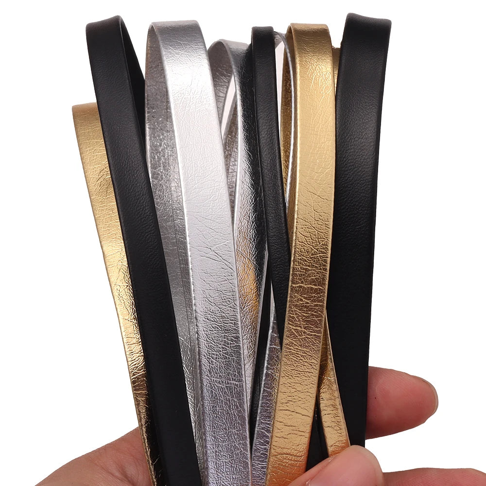 10 Yards Foldable PU Leather Cord Trim Binding Tape – DIY Craft Leather Craft Trim PLUSH