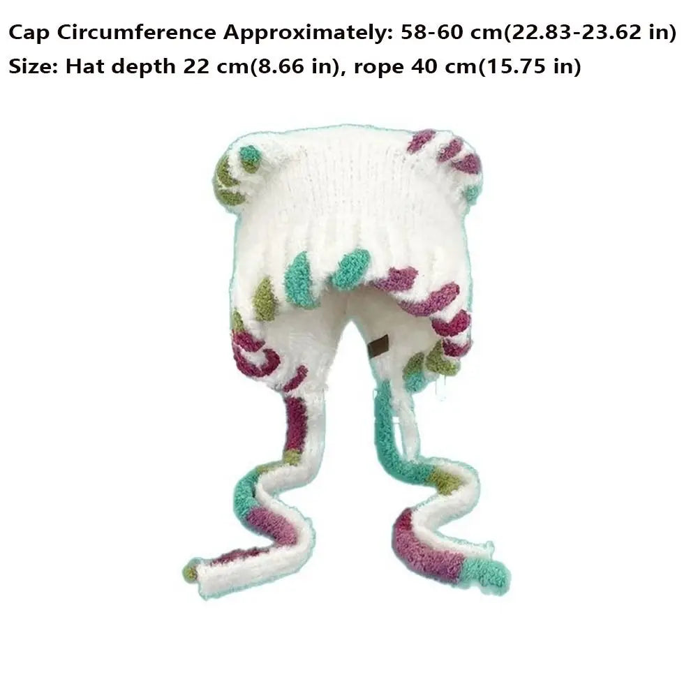 Women's Cat Ear Plush Beanie – Windproof Winter Knit Hat Winter Beanie Hat PLUSH