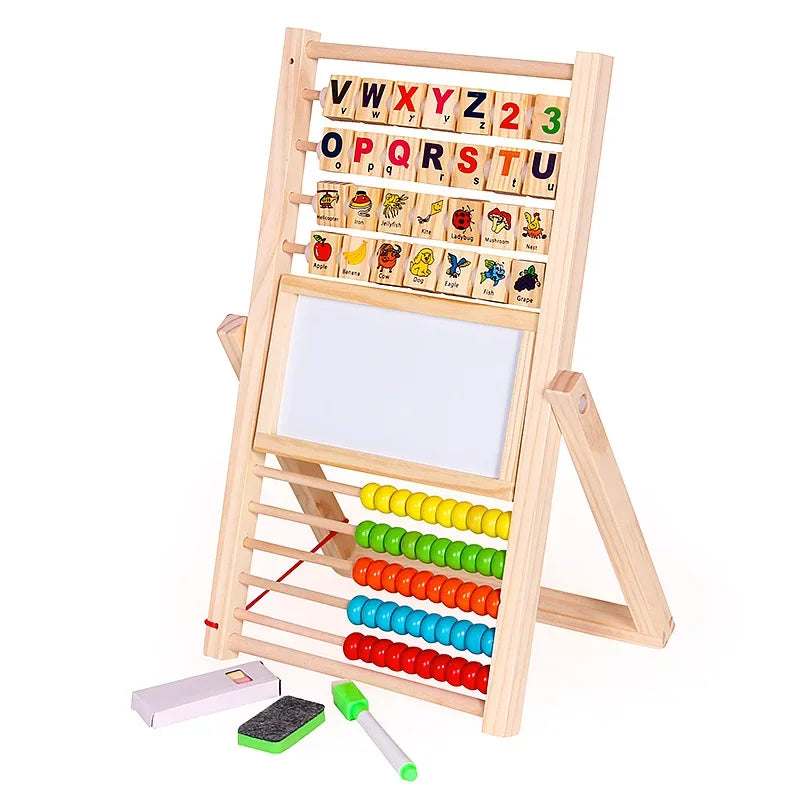Wooden Abacus Drawing Board – Montessori Math Toy for Kids Montessori Math Toy PLUSH