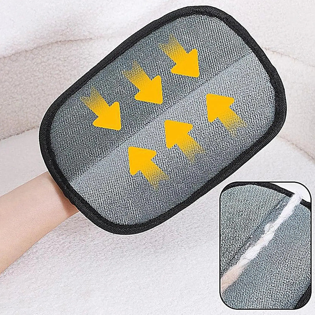 Double-Sided Pet Hair Removal Glove – Reusable Cleaning Mitt Pet Grooming Glove PLUSH