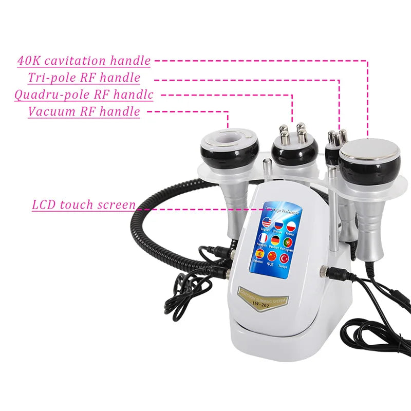 4-in-1 Ultrasonic Cavitation RF Body Contouring Machine Body Contouring Device PLUSH