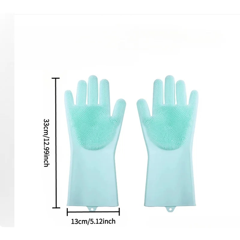 Silicone Pet Bathing Gloves – Dog & Cat Massage Brush Pet Grooming Glove PLUSH
