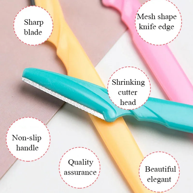 10pcs Eyebrow Shaping Razor Blades – Face Hair Trimmer Set Eyebrow Shaping Razor PLUSH