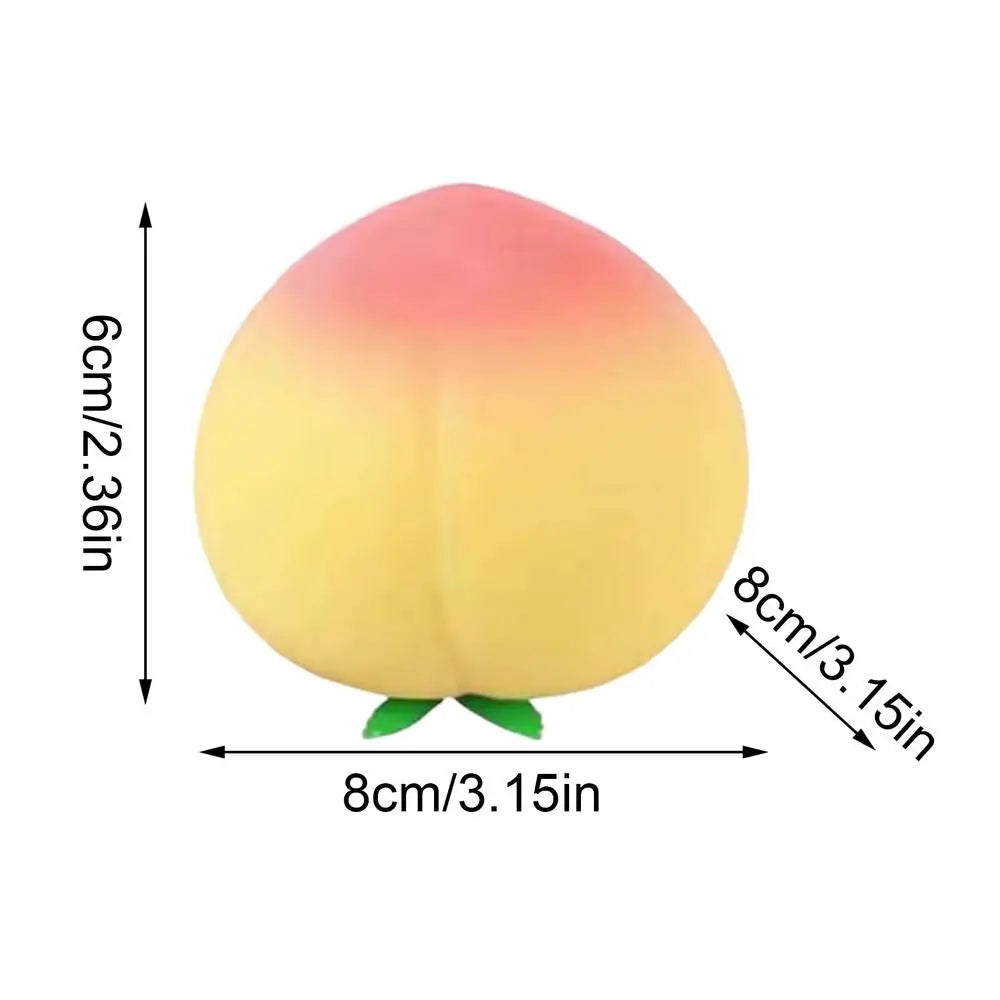 Peach Squeeze Toy – Slow Rising Sensory Fidget for Kids & Adults Fidget Squeeze Toy PLUSH Yellow