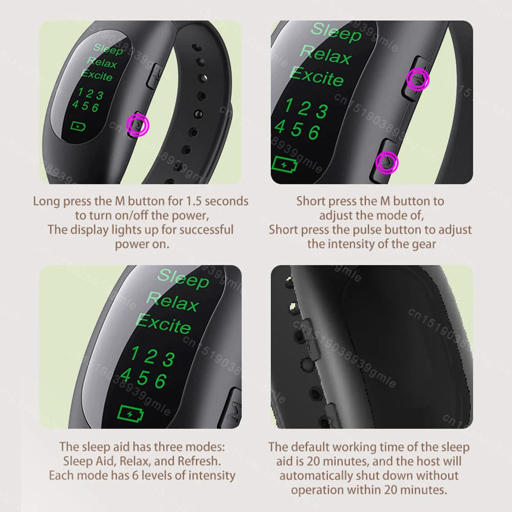 MERALL CES Microcurrent Sleep Aid Watch – 3 Modes, 6 Levels Sleep Aid Device PLUSH