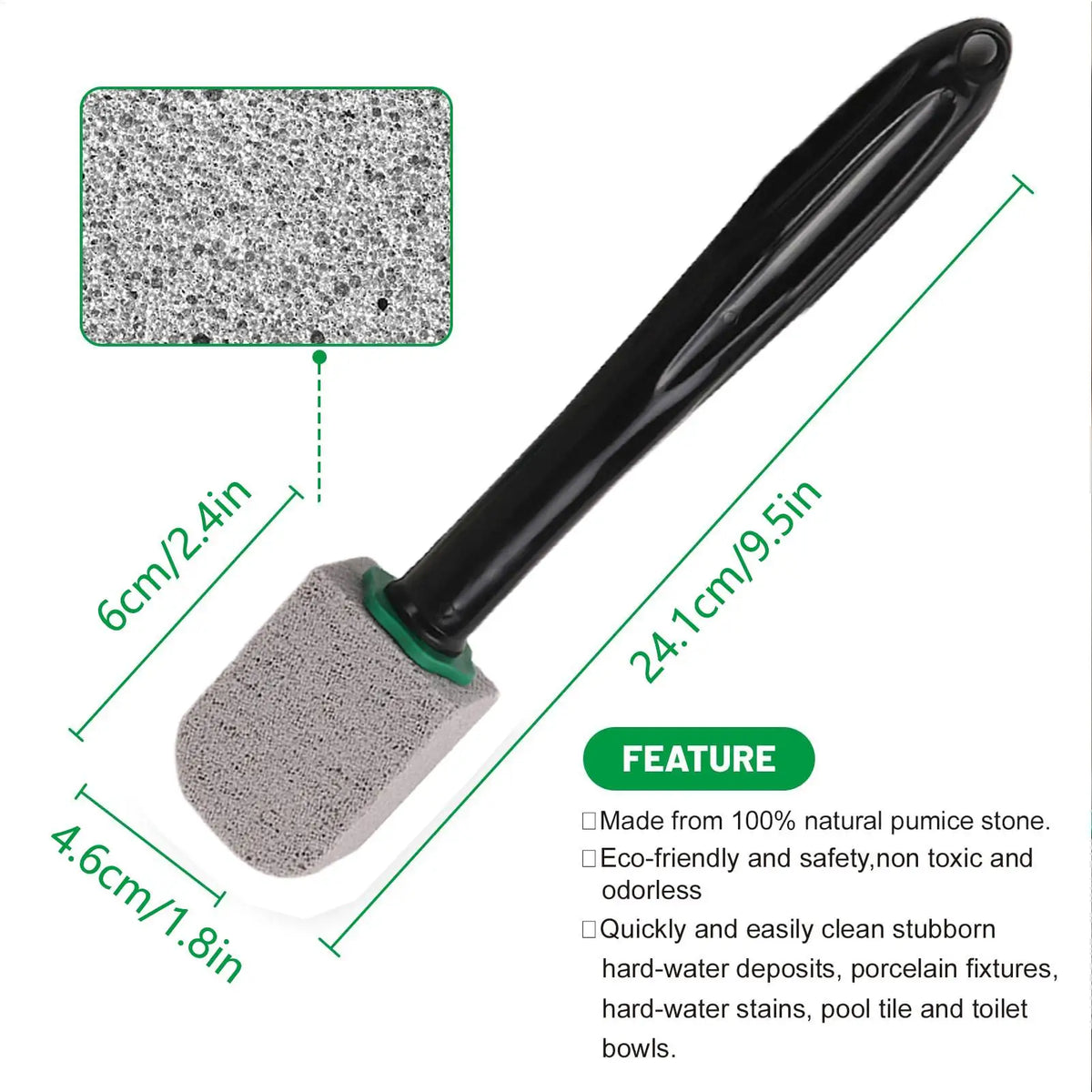 5-Piece Pumice Stone Toilet Bowl Cleaner & Multipurpose Brush Pumice Cleaning Brush PLUSH