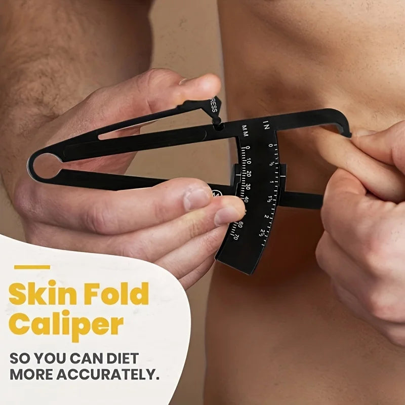 Body Fat Caliper & Waist Tape Measure Set – Fitness Tool Fitness Measuring Set PLUSH