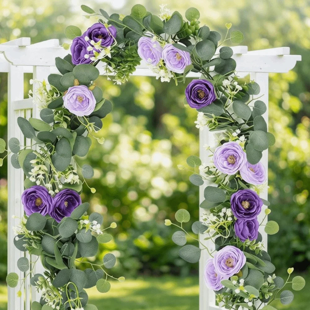 180cm Artificial Flower Vine Garland – Lifelike Hanging Plant Artificial Flower Garland PLUSH