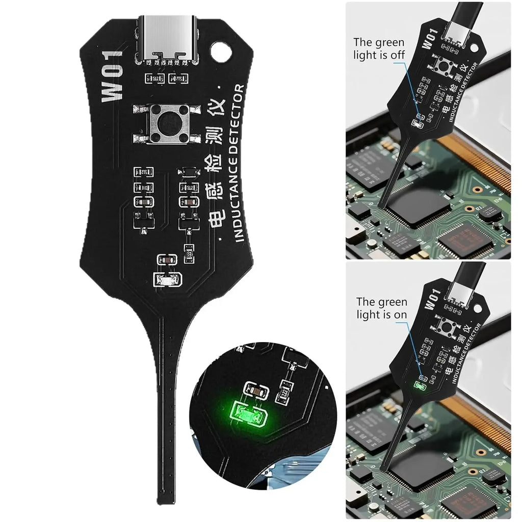 W01 Inductor Detector – Phone Motherboard Coil Tester Tool Electronics Repair Tool PLUSH