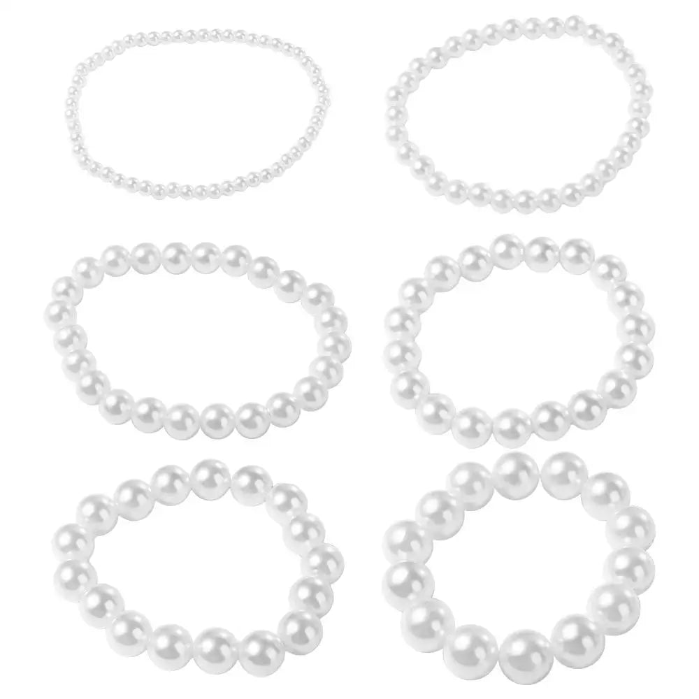 Korean Pearl Elastic Bracelet for Women – Trendy Strand Jewelry Pearl Strand Bracelet PLUSH