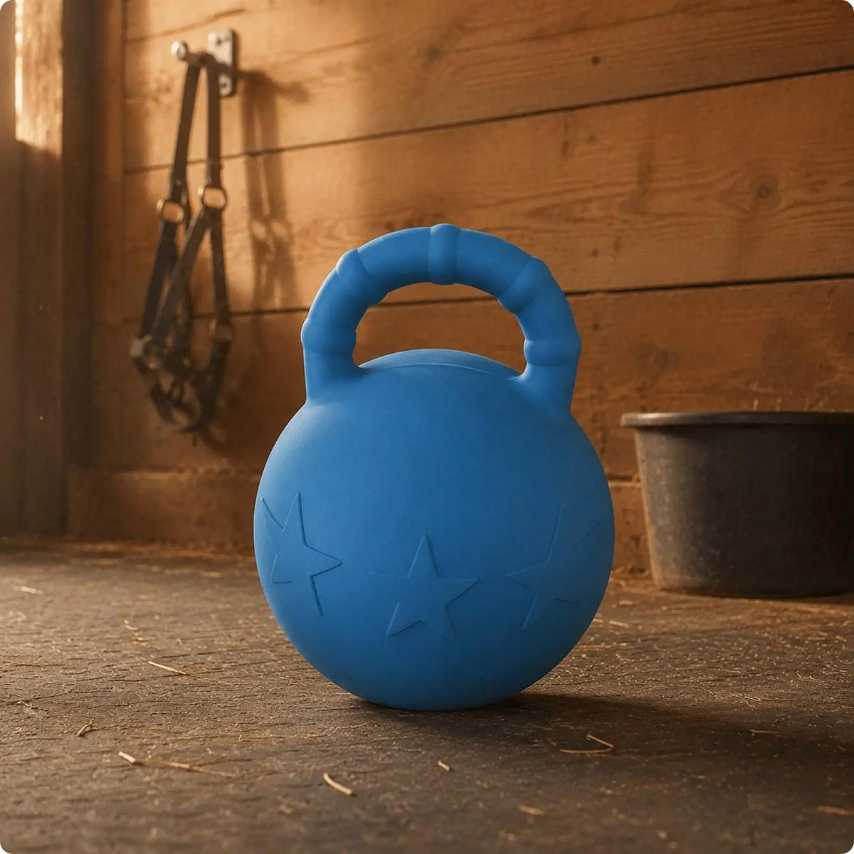 Fruit Scented Slow Return Equine Play Ball – Horse Toy Equine Play Ball PLUSH Blue