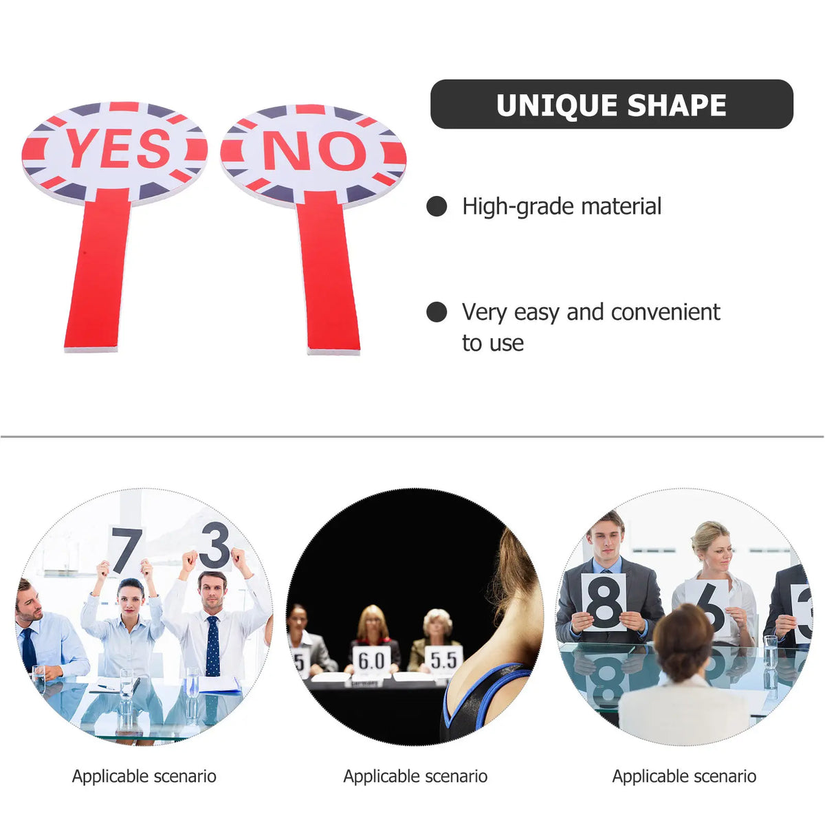 Yes No Voting Paddles Set – Classroom Teacher Judging Tool Classroom Voting Paddles PLUSH