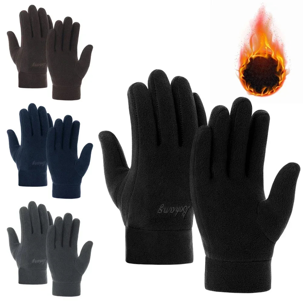 Men's & Women's Winter Polar Fleece Gloves – Windproof Winter Fleece Gloves PLUSH