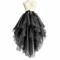 Ruffled Crinoline Petticoat – Irregular Hem 3-Tier Underskirt Crinoline Petticoat PLUSH Black