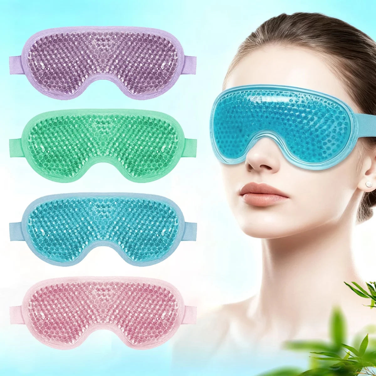 Gel Eye Mask for Sleep & Travel | Ultra-Comfortable Blackout Sleep Eye Mask PLUSH
