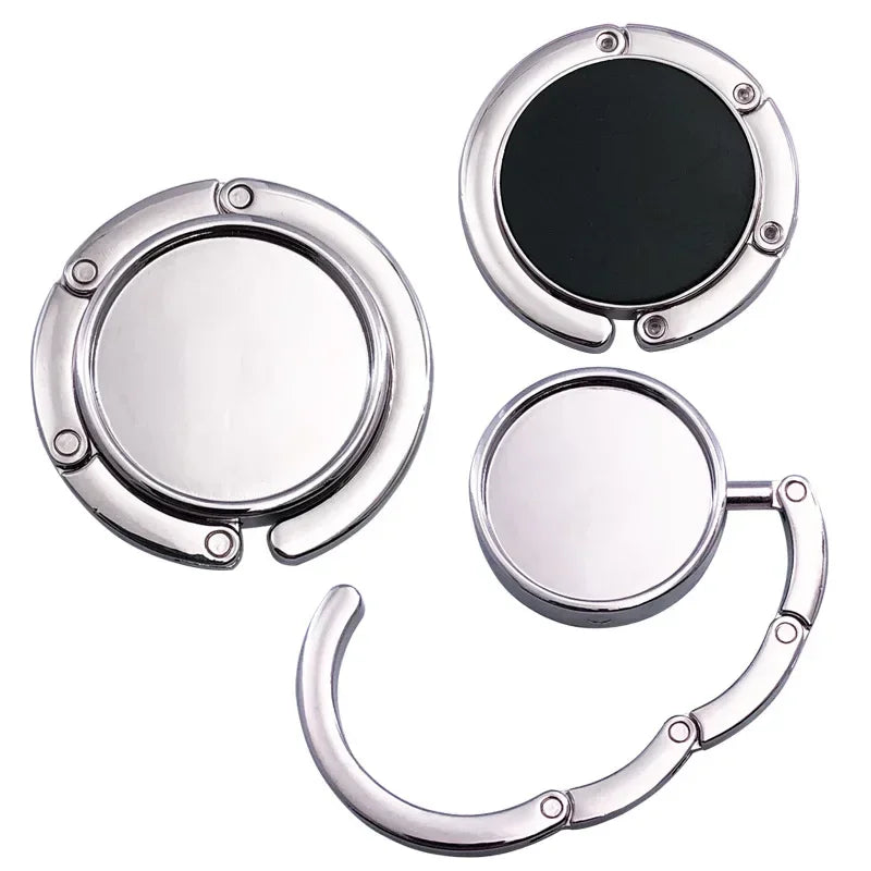 Portable Folding Bag Hanger – Crystal Zinc Alloy Table Hook Bag Hook Hanger PLUSH
