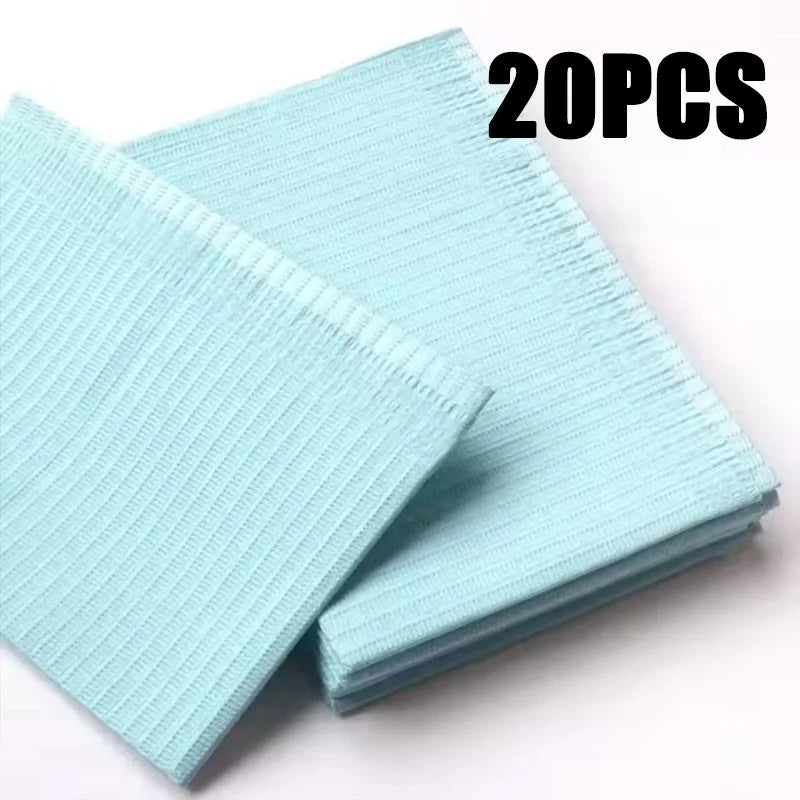 Disposable Waterproof Table Covers – Tattoo & Nail Mat 20–125pcs Disposable Table Cover PLUSH Blue-20PCS