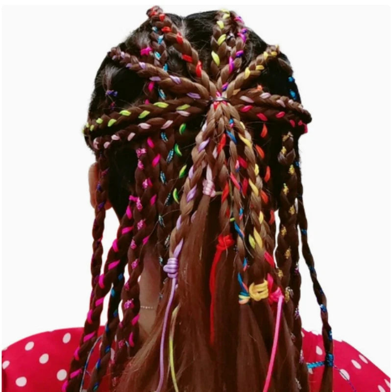 Colorful Hair Braid Rope Strands – African Ponytail DIY Hair Braid Rope PLUSH