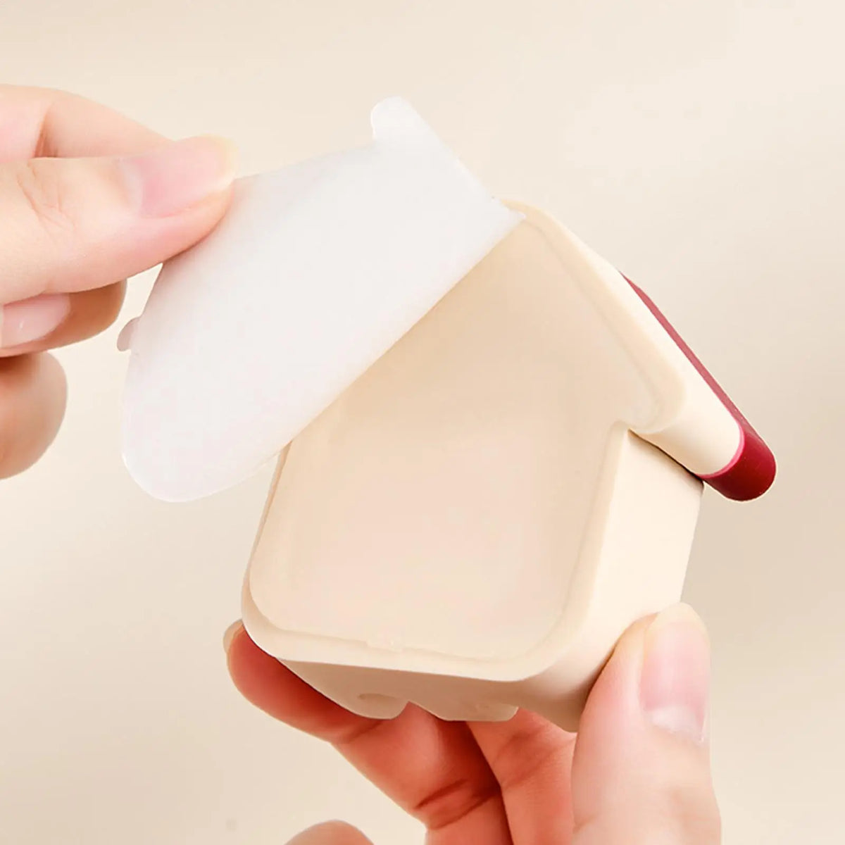 House Shape Wall Mount Toothbrush Holder – 2 Slot Bathroom Toothbrush Holder PLUSH