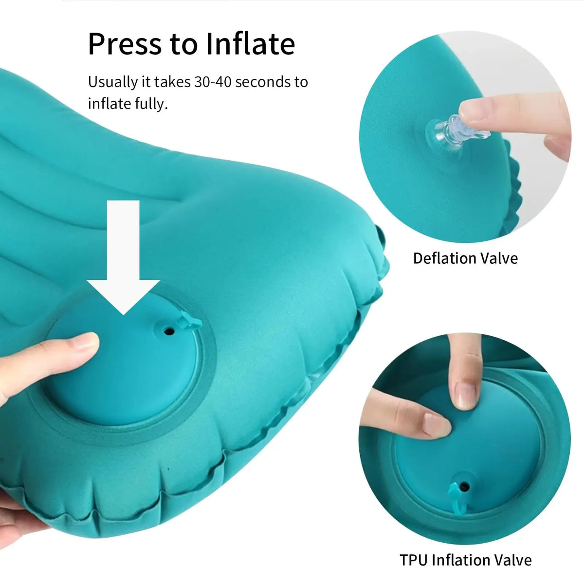 Inflatable Travel Pillow – Camping, Neck & Lumbar Support Inflatable Travel Pillow PLUSH