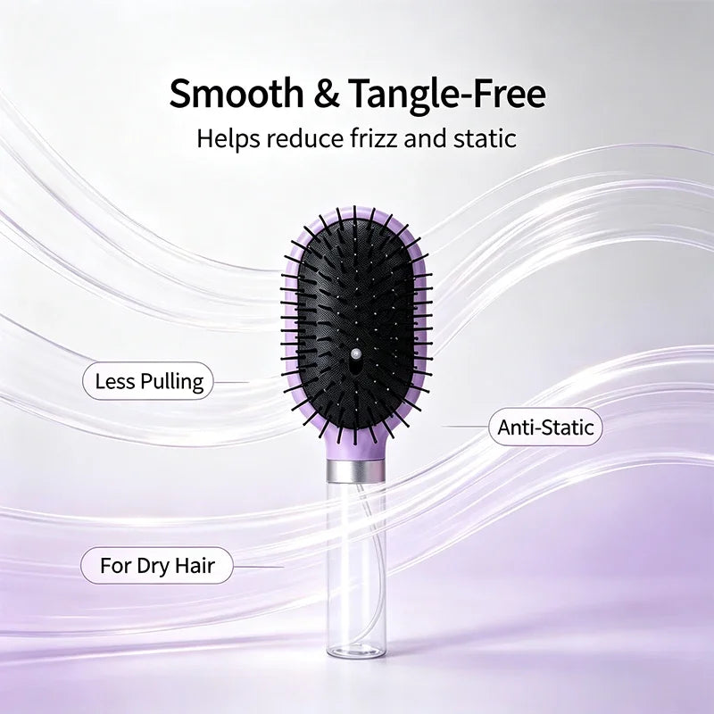 WanMei 2-in-1 Spray Air Cushion Hair Brush – Detangling Comb Spray Hair Brush PLUSH