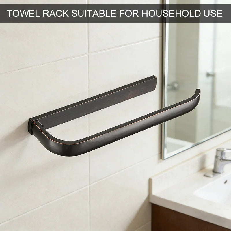 12-Inch Brass Wall Mounted Towel Bar – Rustproof Bathroom Rack Towel Bar PLUSH