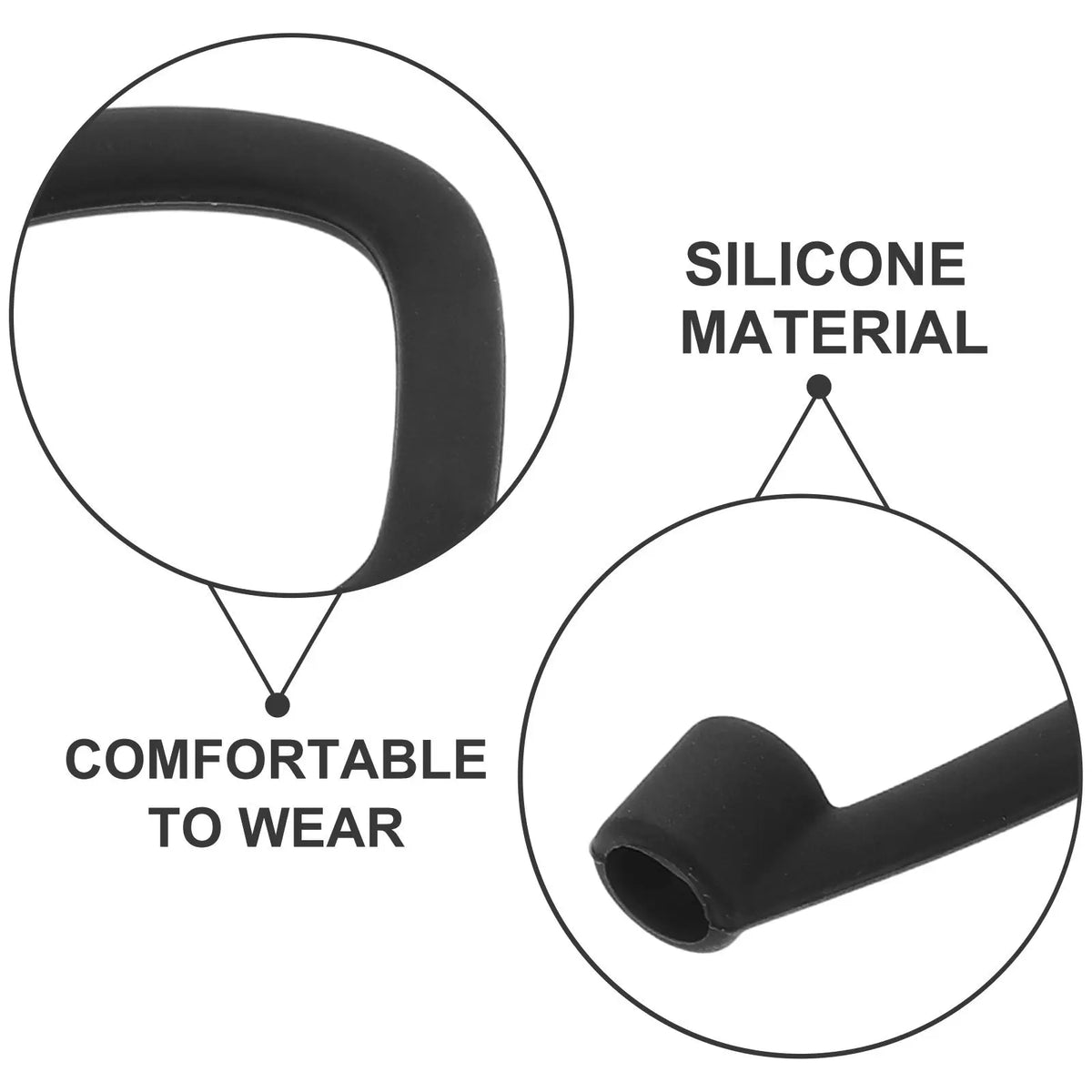 Silicone Ear Hooks for Earbuds – Anti-Slip Sport Holders Earbud Accessories PLUSH
