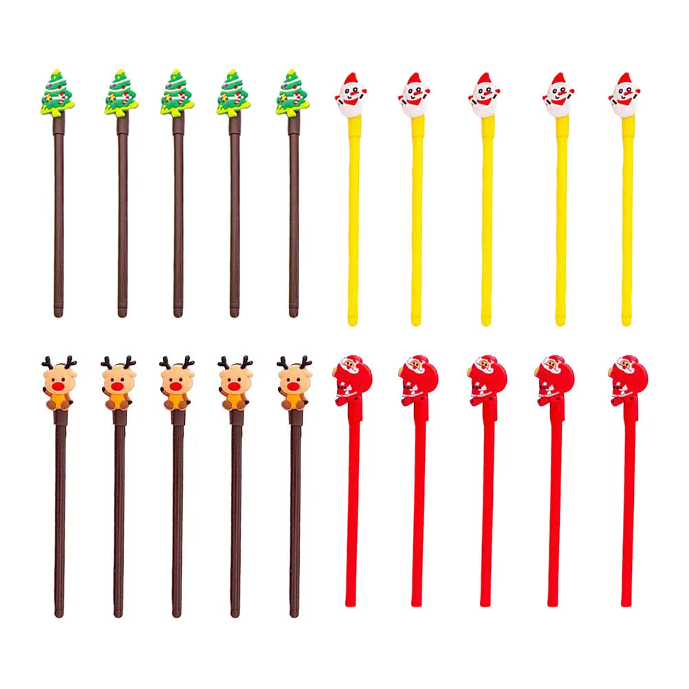 20-Piece Christmas Gel Pens Set – Holiday Fun Designs Christmas Gel Pens PLUSH