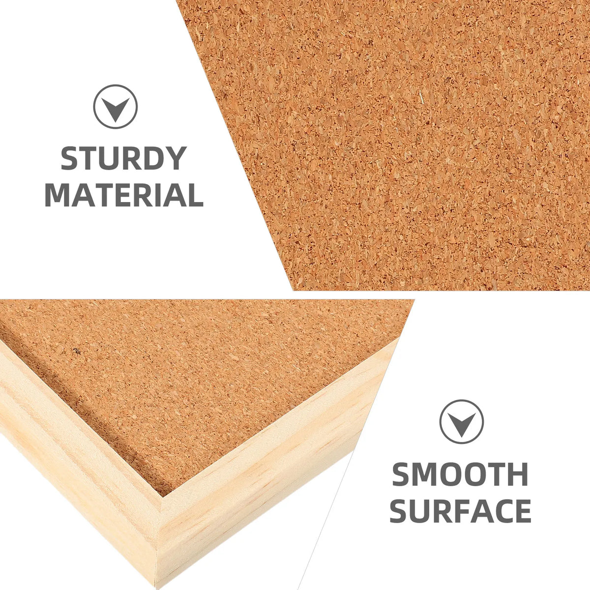 Wood Cork Bulletin Board – Wall Mount Memo & Photo Display Cork Bulletin Board PLUSH