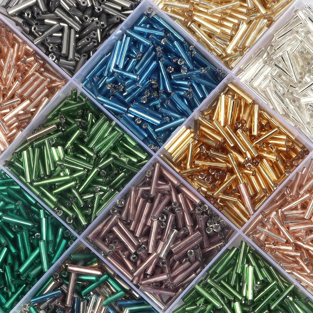 Silver Filled Glass Tube Seed Beads 10–50g | DIY Jewelry Glass Seed Beads PLUSH