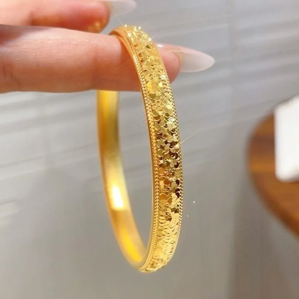 Holographic Gold Fish Scale Cuff Bracelet – Alloy Bangle Cuff Bracelet PLUSH