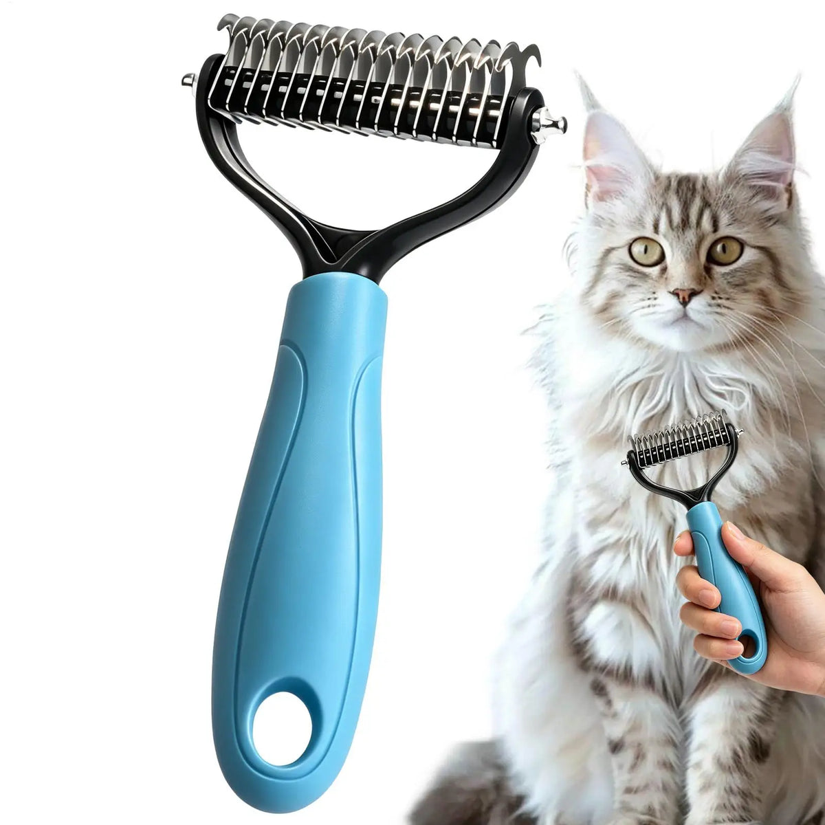 Pet Deshedding Brush – Dog & Cat Undercoat Rake Grooming Pet Grooming Brush PLUSH
