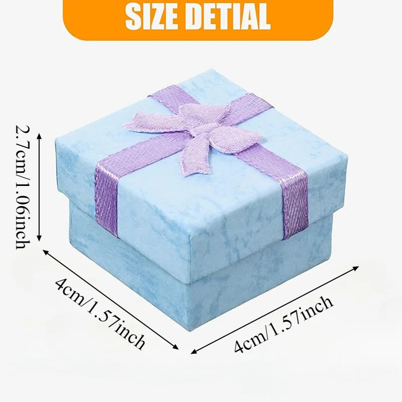 Multicolor Jewelry Gift Boxes with Bowknot 12/24 Pack Jewelry Gift Box PLUSH