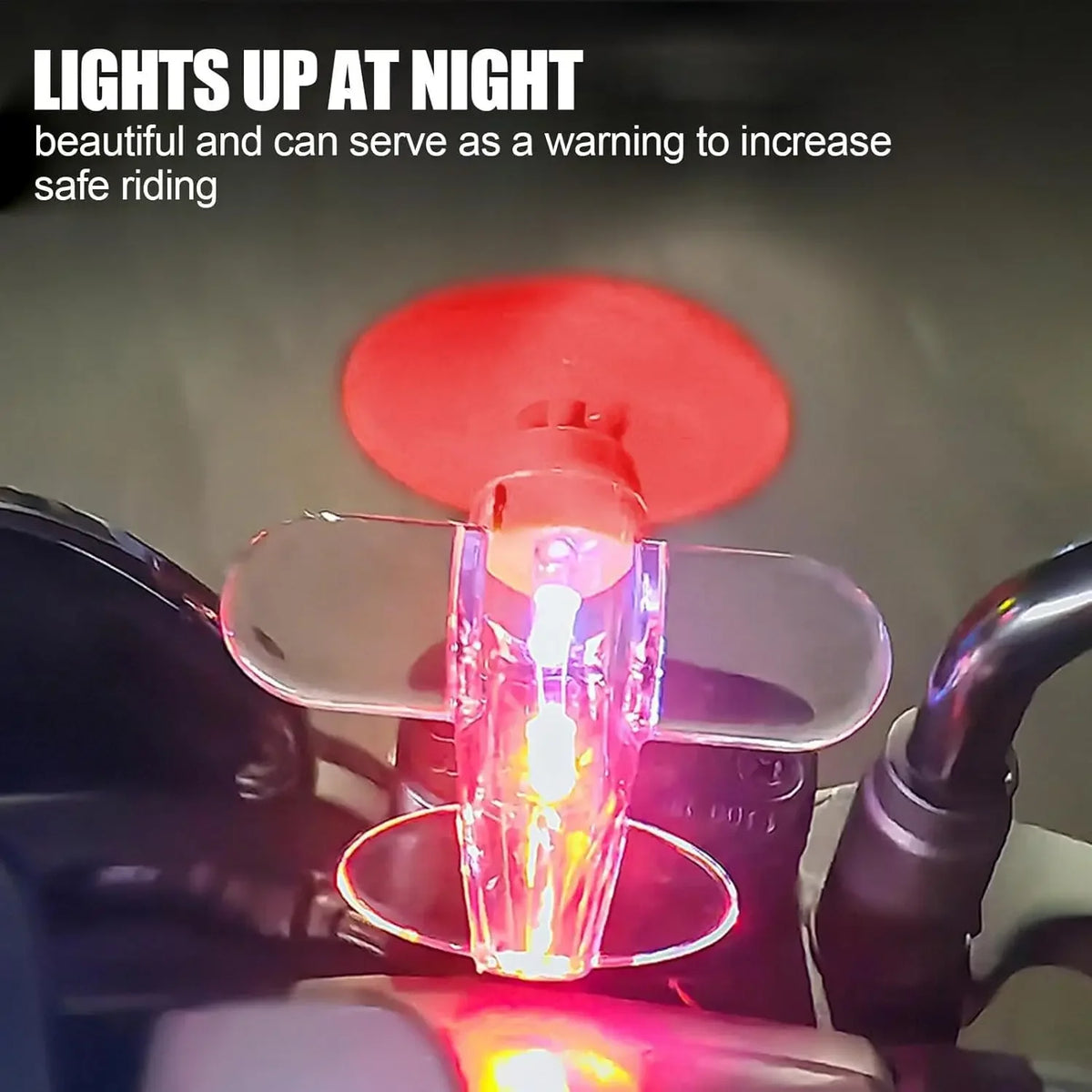 Wind-Powered LED Airplane Bike Handle Decoration & Warning Light Bike Handlebar Light PLUSH