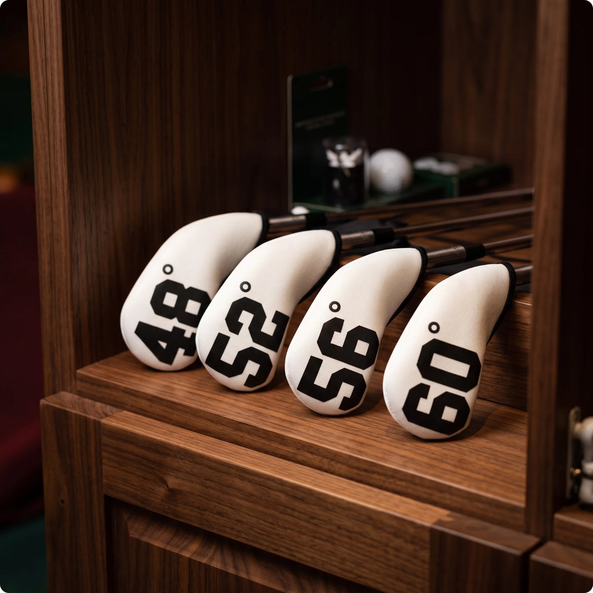 Golf Club Headcovers – Durable, Stylish & Travel-Friendly Golf Club Headcover PLUSH White Black Text
