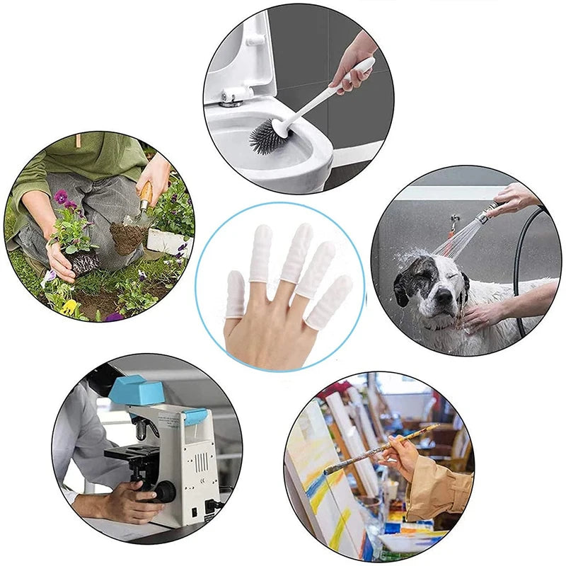 Disposable Latex Finger Cots 50/100/300pcs – Anti-Slip Powder Free Disposable Finger Cots PLUSH