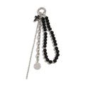 Pearl Beaded Heart Keychain Silver Tassel Star Rivet Bag Charm Fashion Keychain Charm PLUSH Style B