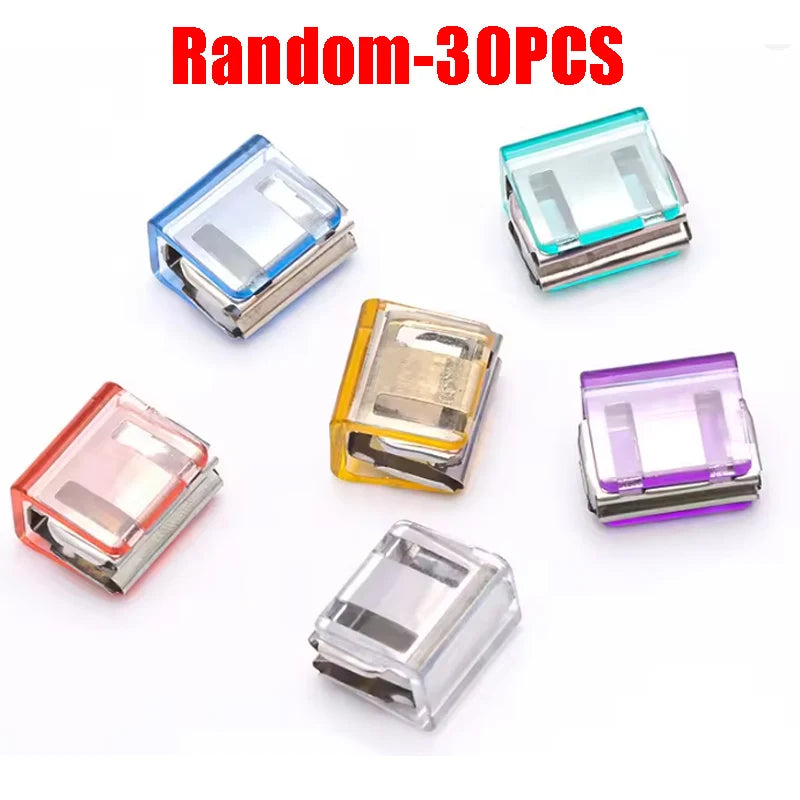 Sliding Push Clips for File & Document Organization – 10-30 Sheets Document Binder Clip PLUSH Random-30PCS